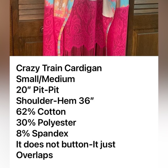 Crazy Train Colorful Vest (fits about Small/Medium) - Picture 8 of 8